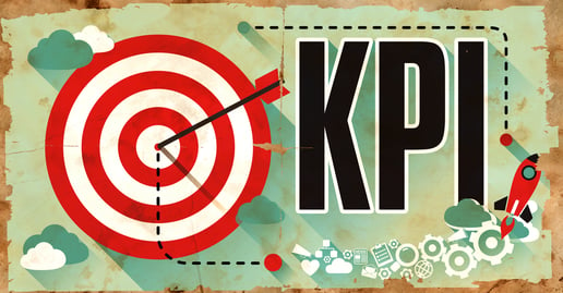 KPI - Key Performance Indicator- Word Drawn on Old Poster. Business Concept in Flat Design.-1