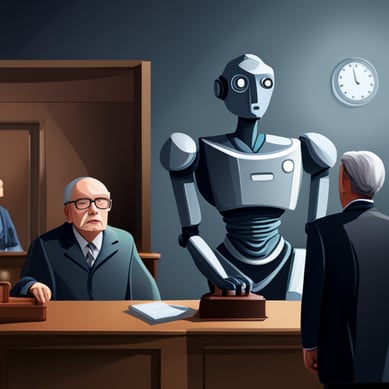 Robot in court
